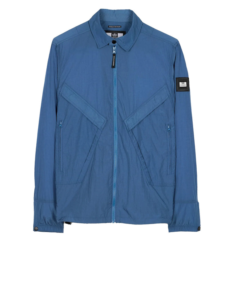 Weekend Offender Arrow Highway Shaped Pocket Over-shirt -  DEEP BLUE