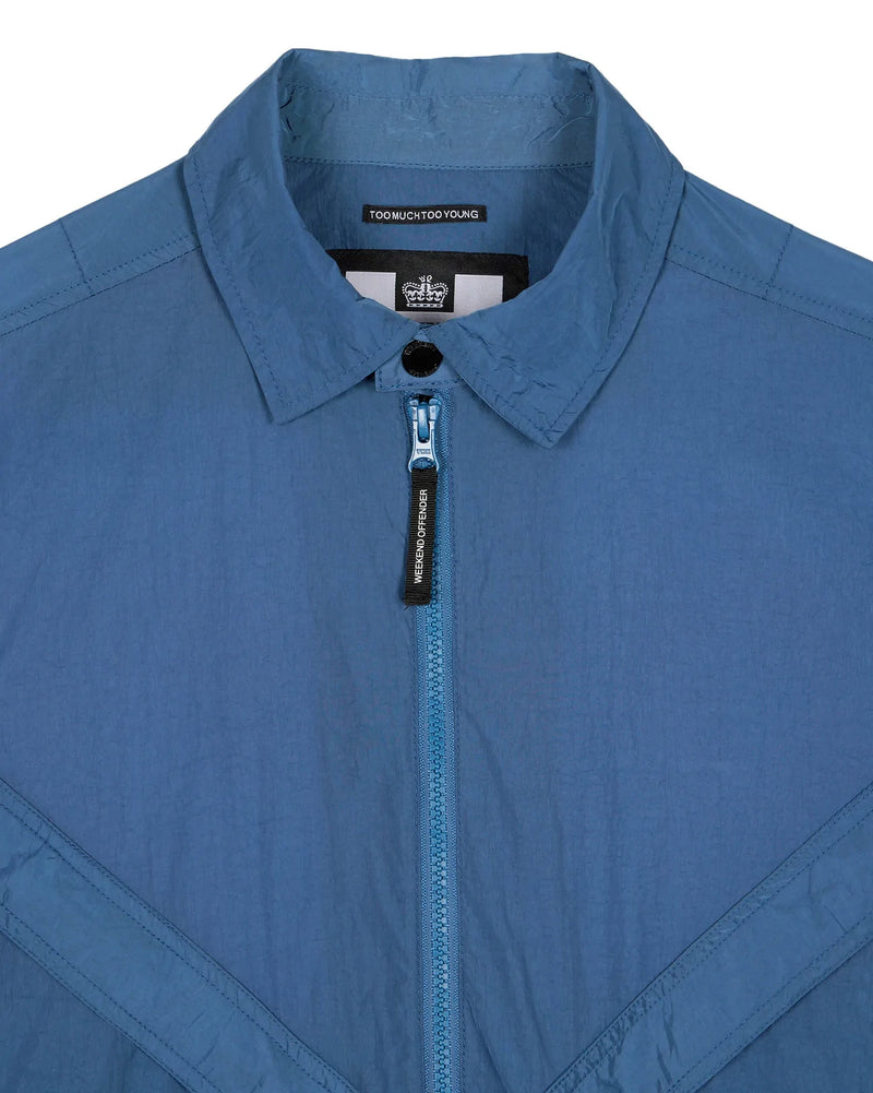 Weekend Offender Arrow Highway Shaped Pocket Over-shirt -  DEEP BLUE