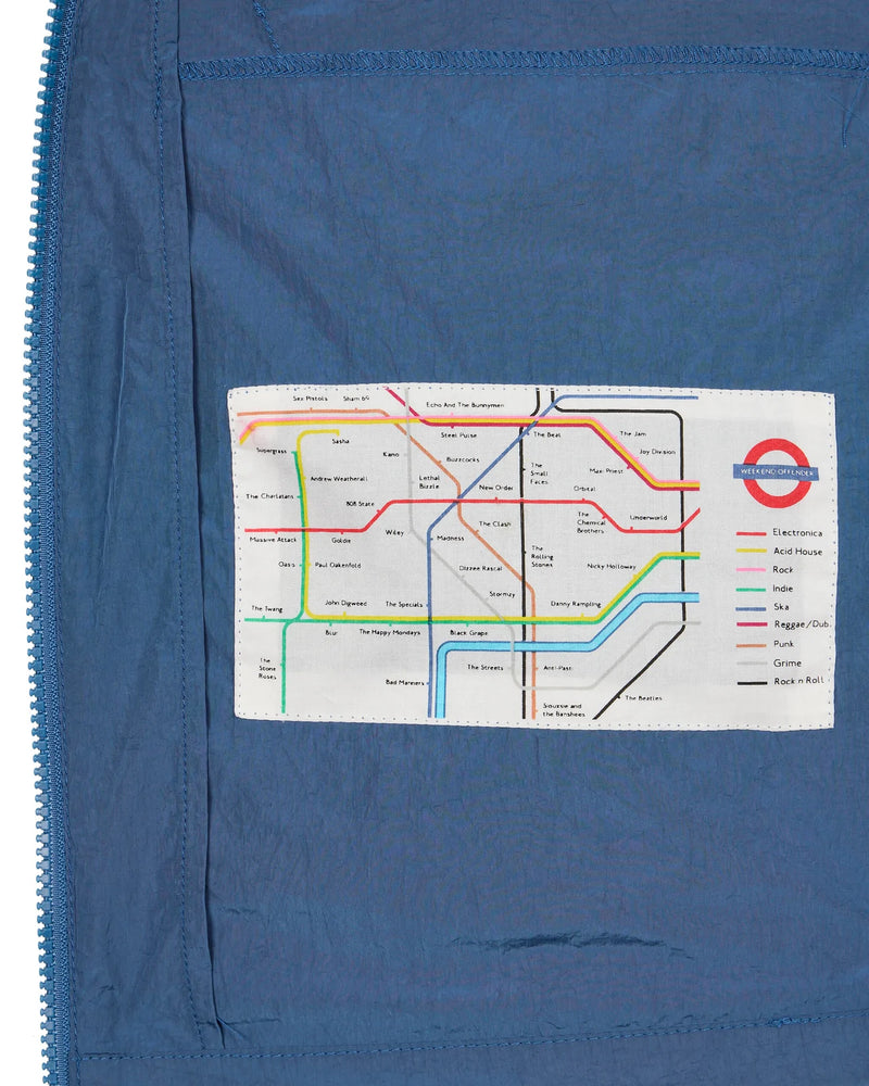 Weekend Offender Arrow Highway Shaped Pocket Over-shirt -  DEEP BLUE