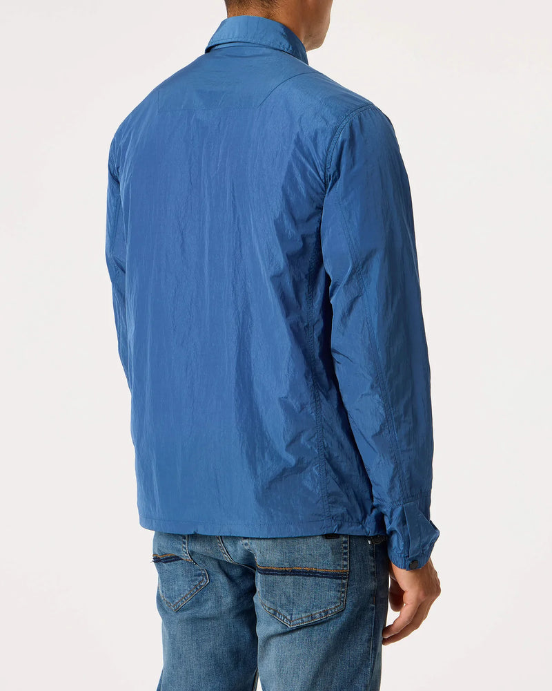 Weekend Offender Arrow Highway Shaped Pocket Over-shirt -  DEEP BLUE
