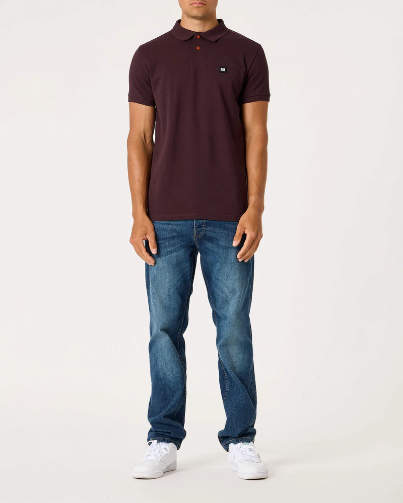 Weekend Offender Caneiros Badge Polo shirt - CHOCOLATE
