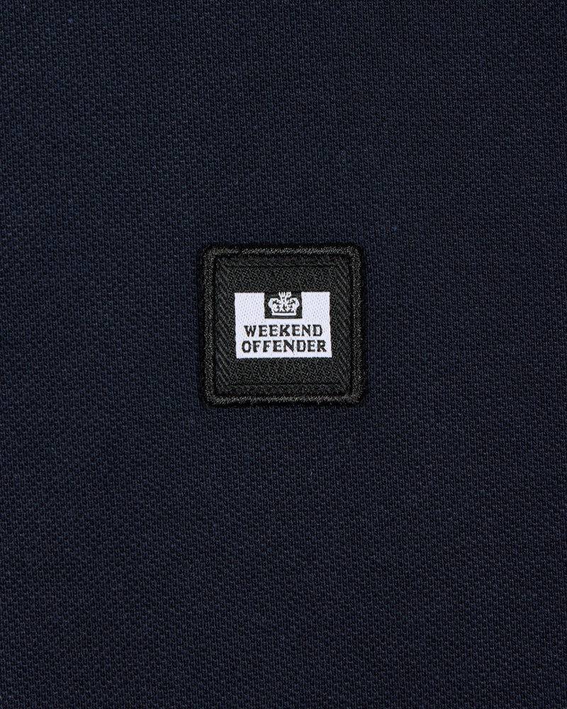 Weekend Offender Jacobs House Check detail polo shirt - NAVY