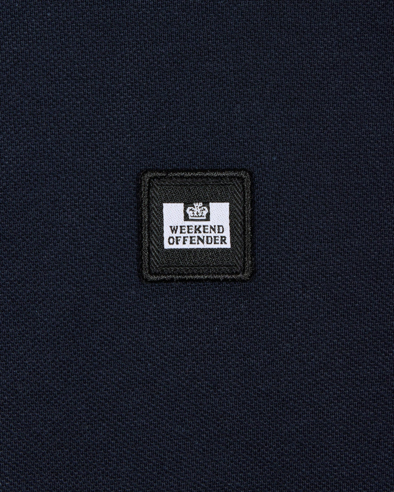 Weekend Offender Jacobs House Check detail polo shirt - NAVY