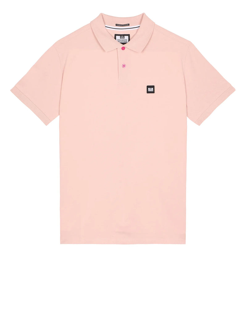 Weekend Offender Caneiros Badge Polo shirt - ROSEWATER