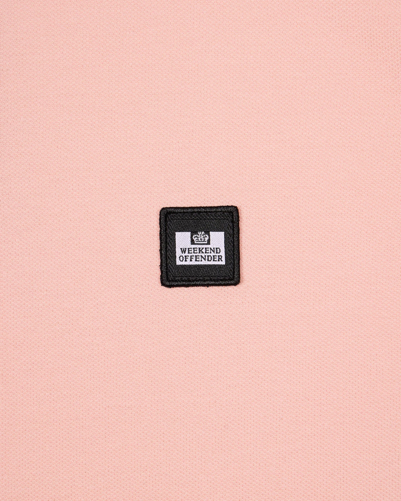 Weekend Offender Caneiros Badge Polo shirt - ROSEWATER