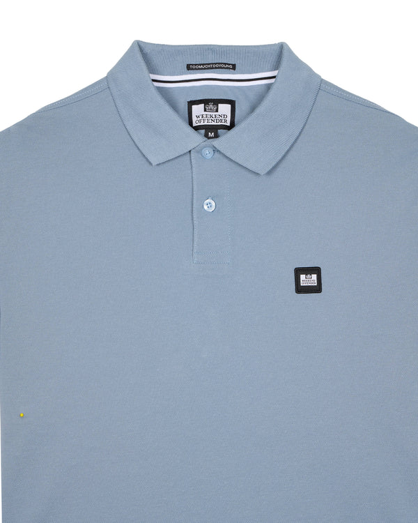 Weekend Offender Caneiros Badge Polo shirt - SLATE BLUE