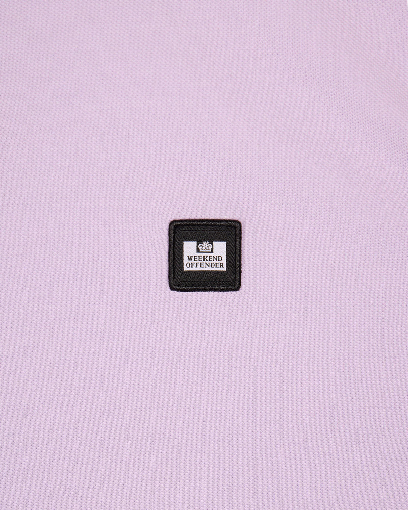 Weekend Offender Sterling Stripe and tipped polo Shirt WISTERIA