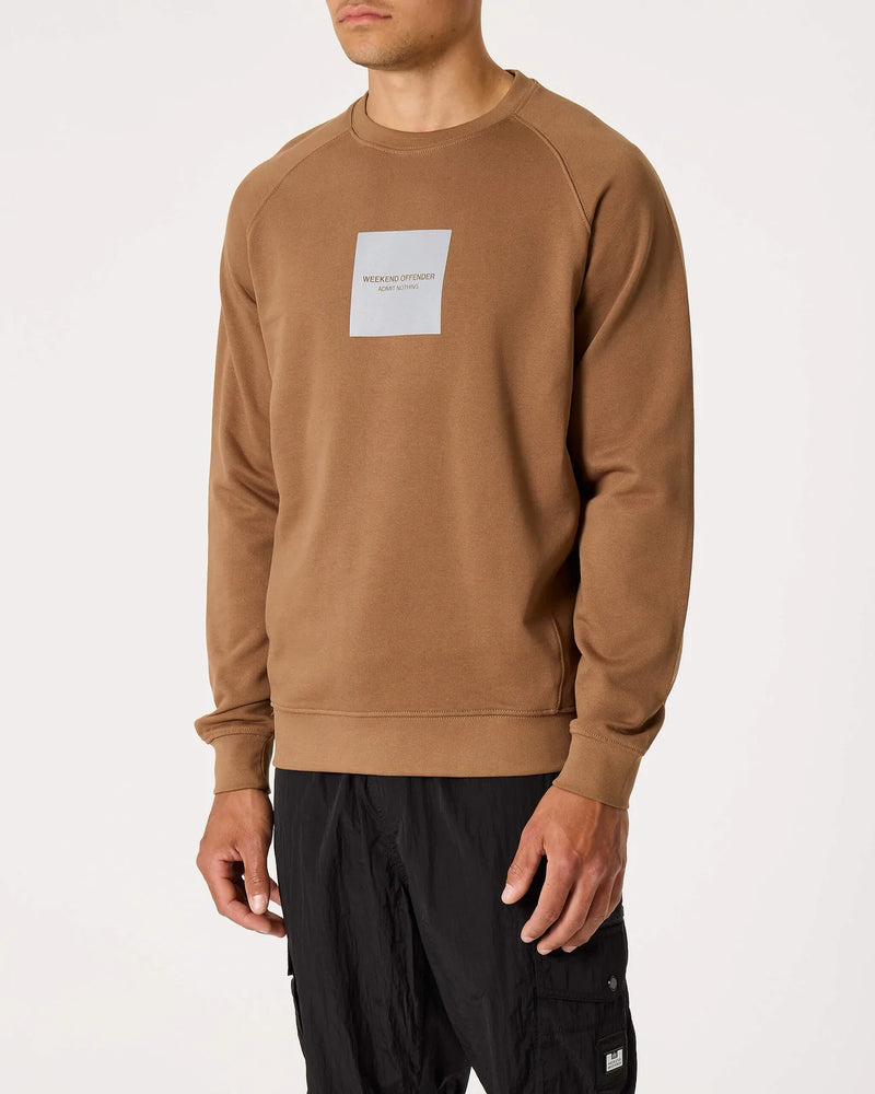 Weekend Offender Woan Reflective Print Sweatshirt - CARAMEL