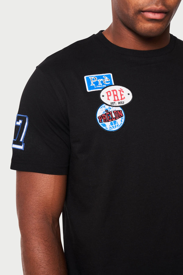 Pre London SEATTLE BADGE T-SHIRT - BLACK