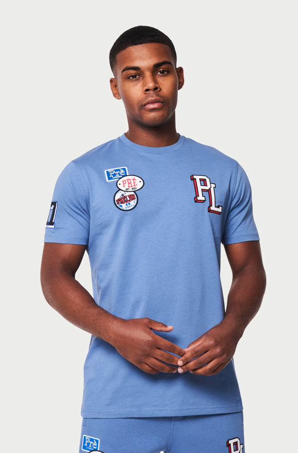 Pre London SEATTLE BADGE T-SHIRT - BLUE