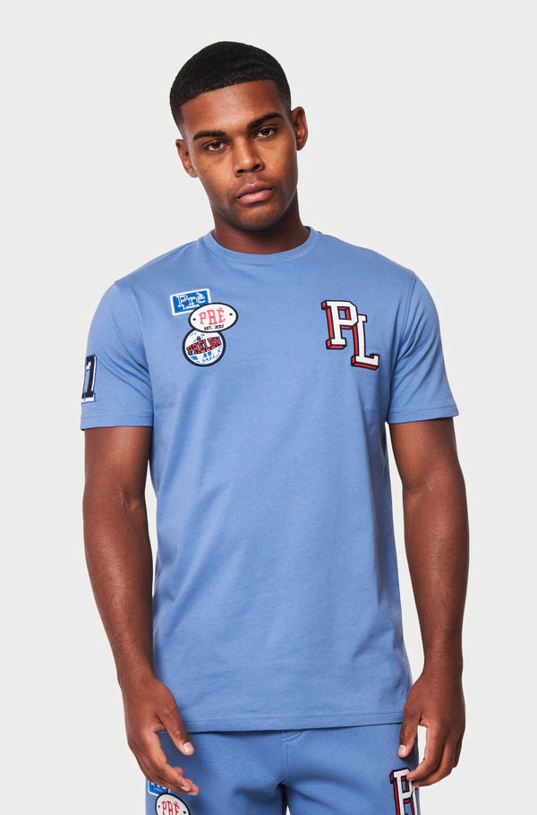 Pre London SEATTLE BADGE T-SHIRT - BLUE