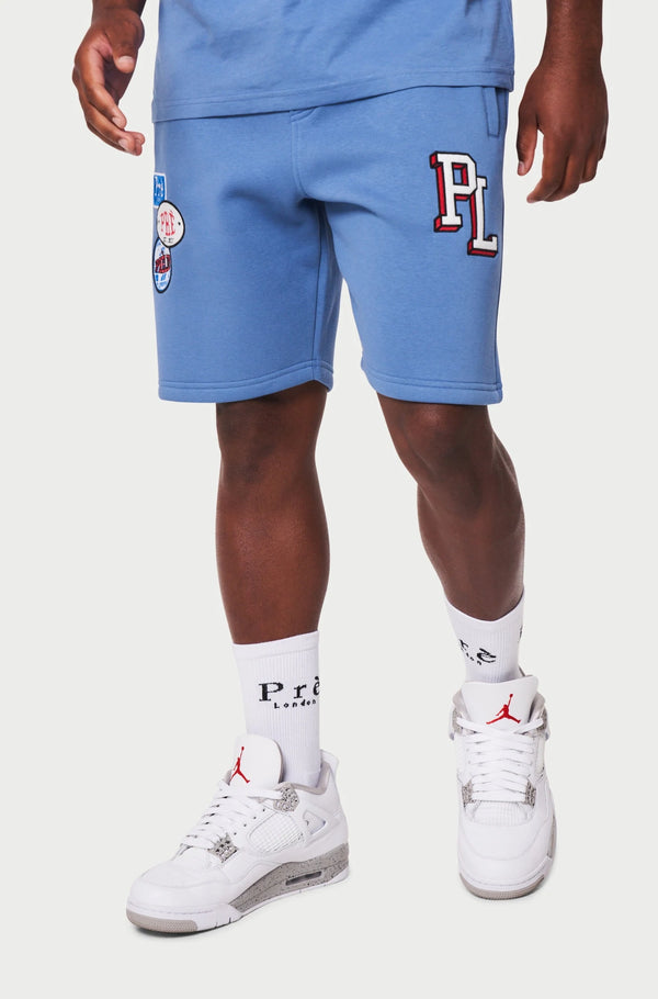 Pre London SEATTLE BADGE SHORTS - BLUE