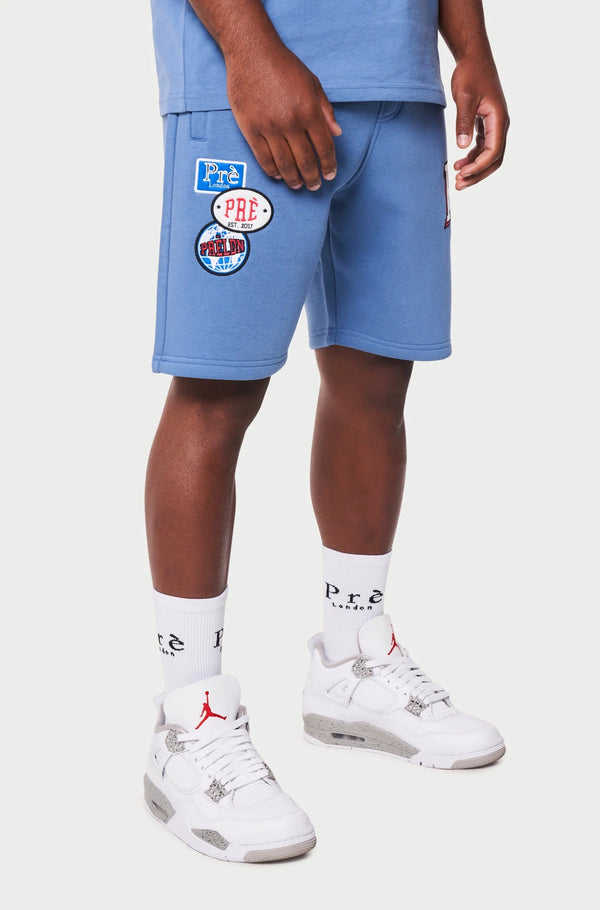 Pre London SEATTLE BADGE SHORTS - BLUE