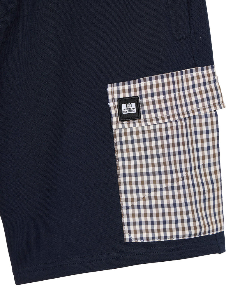 Weekend Offender Lerena House Check pocket shorts - NAVY