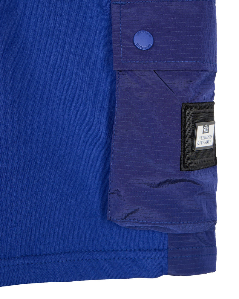 Weekend Offender Pink Sands Jog short with woven overlay ELECTRIC
