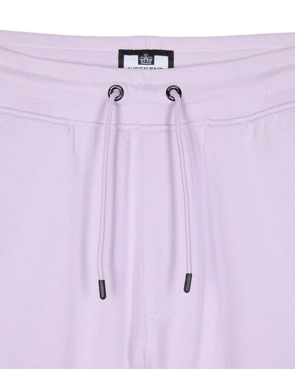 Weekend Offender Pink Sands Jog short with woven overlay WISTERIA