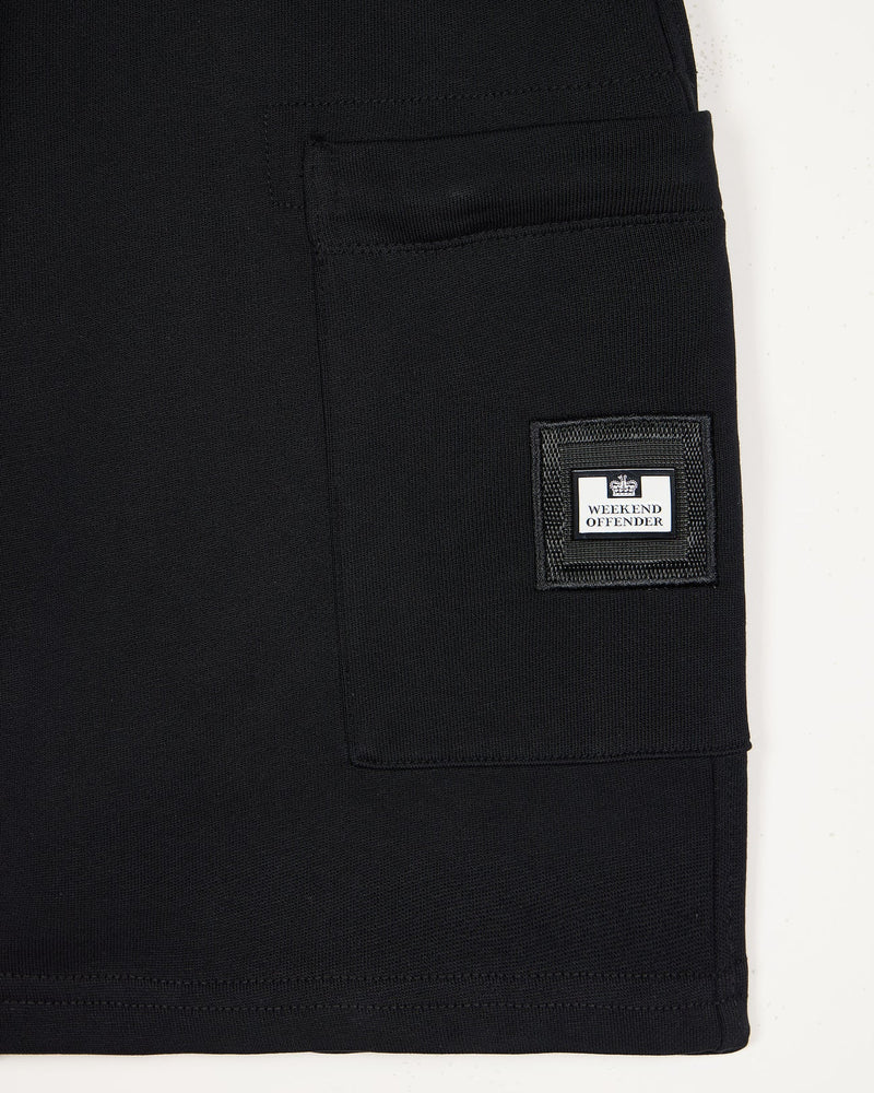 Weekend Offender Hawkins Comfort Short With Side Pocket - BLACK