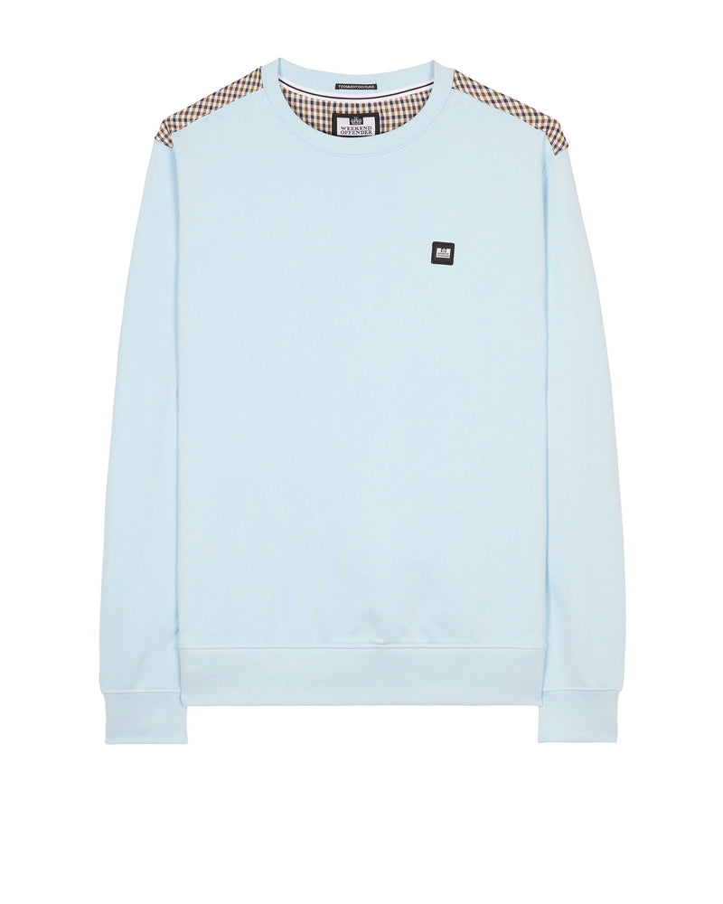 Weekend Offender House Check Detail Badge Sweat Cusco - MINERAL Blue