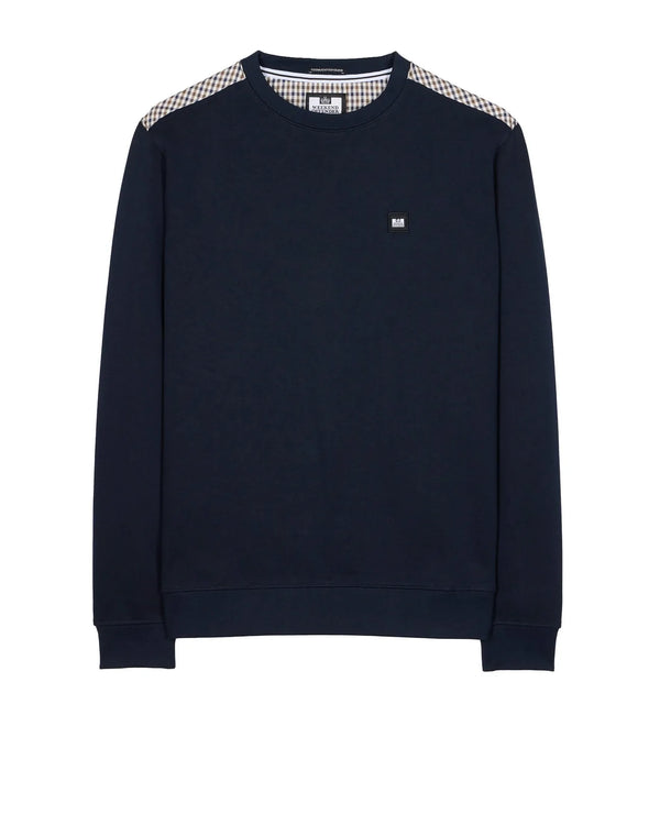 Weekend Offender House Check Detail Badge Sweat Cusco - NAVY