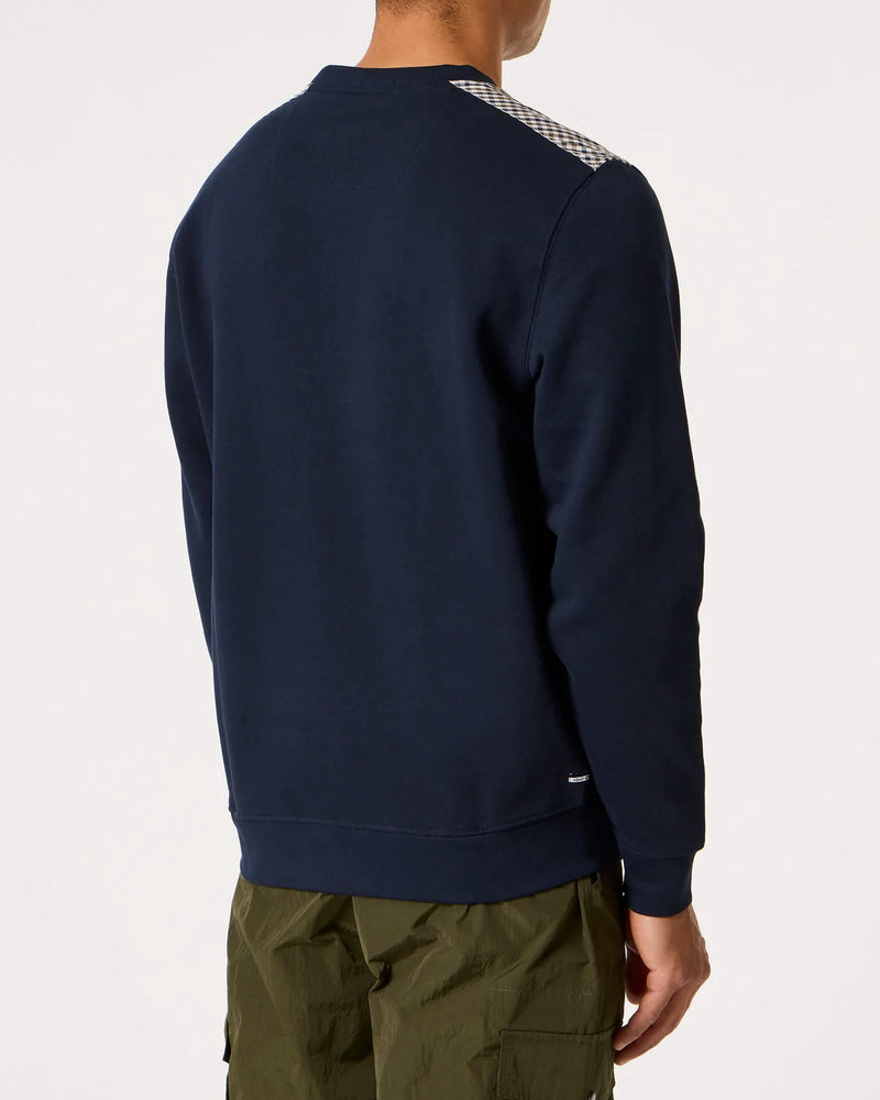 Weekend Offender House Check Detail Badge Sweat Cusco - NAVY