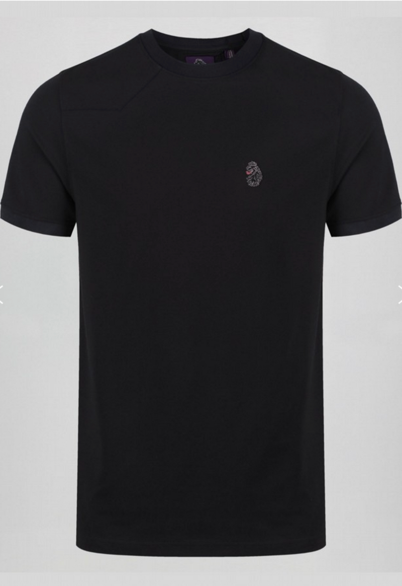 Luke Master Clarke essential crew neck t-shirt in Jet Black