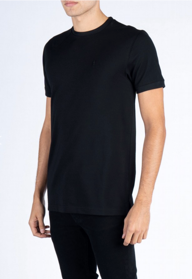 Luke Master Clarke essential crew neck t-shirt in Jet Black