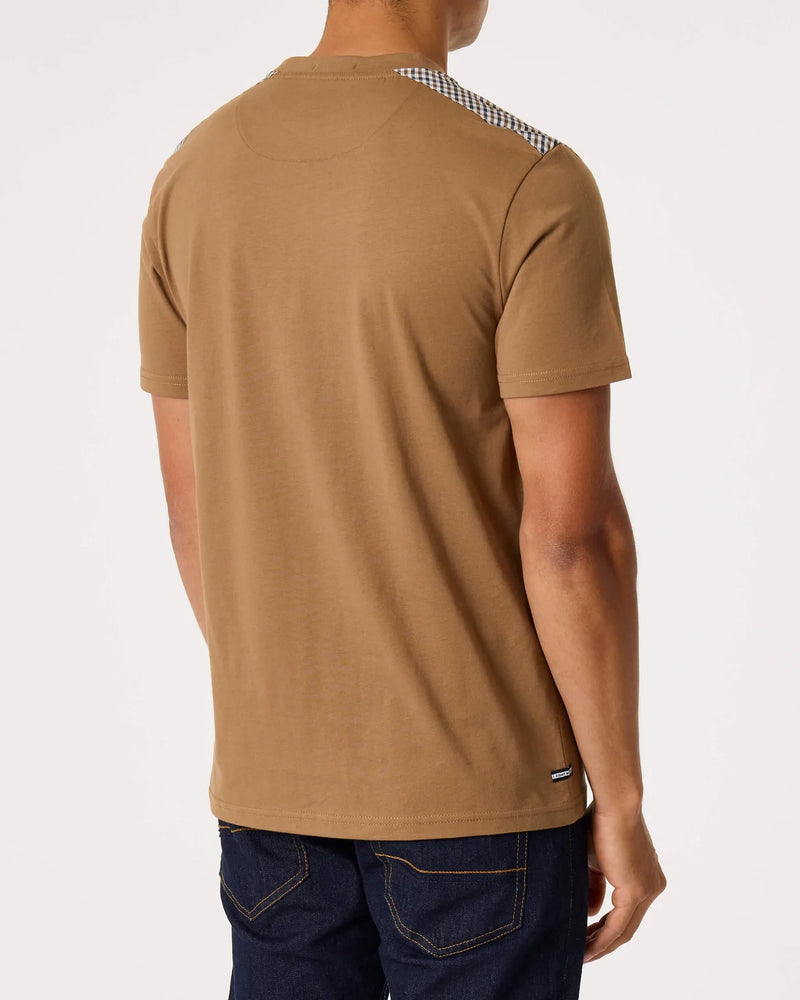 Weekend Offender Nylon Check Detail Tee Diaz CARAMEL