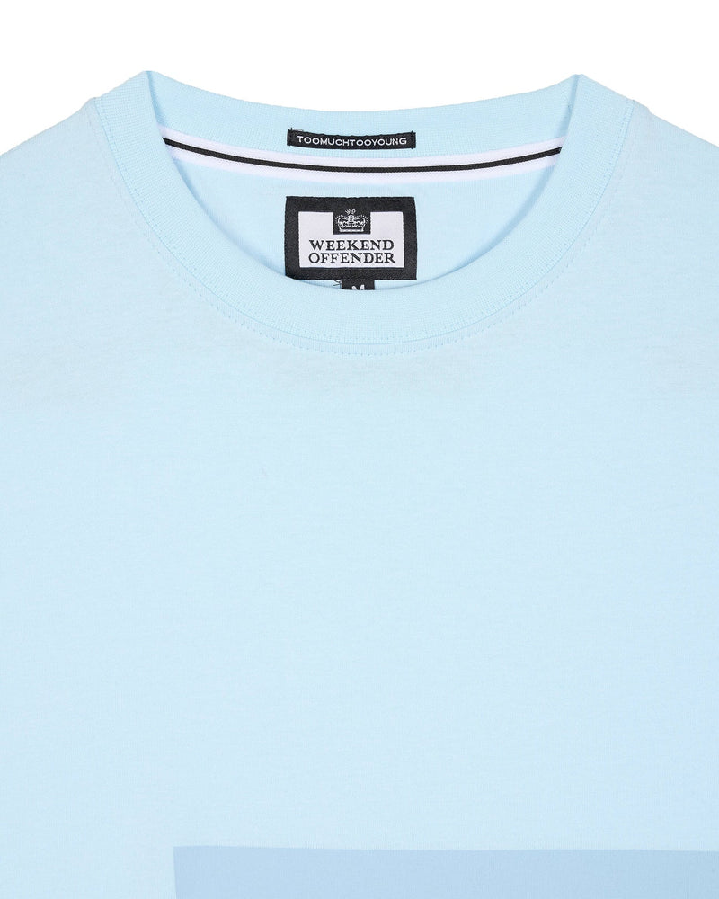 Weekend Offender Large tonal Prison tee Ryan MINERAL BLUE