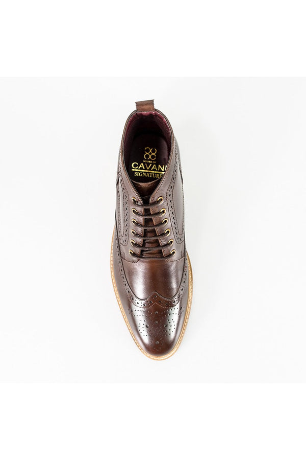 HOUSE OF CAVANI Holmes Signature lace up Boots in BROWN