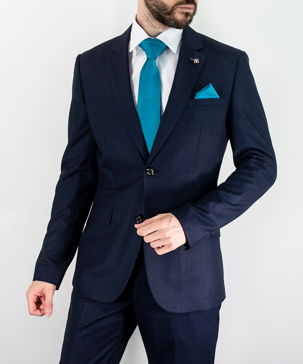 HOUSE OF CAVANI Seeba Slim Fit Blazer in Navy Blue