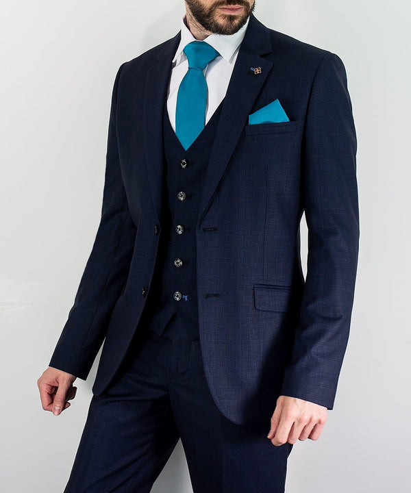 HOUSE OF CAVANI Seeba Slim Fit Blazer in Navy Blue