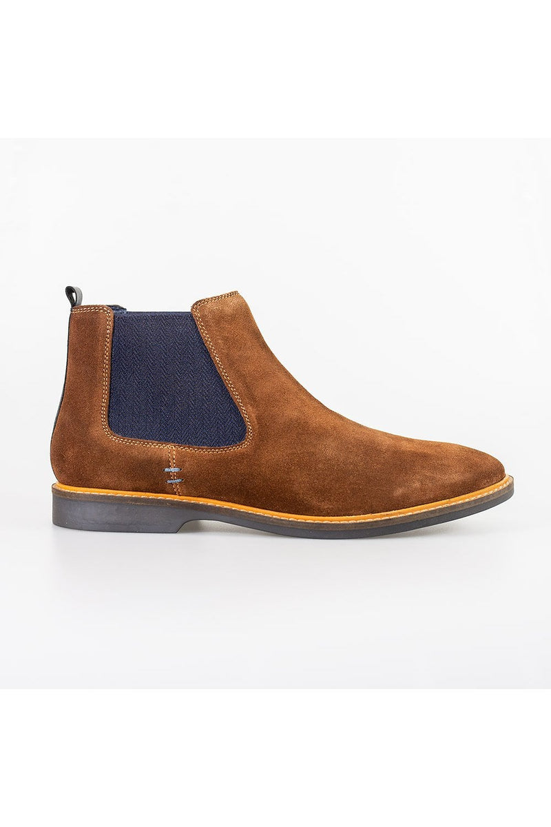 House of Cavani Arizona suede chelsea boots COGNAC