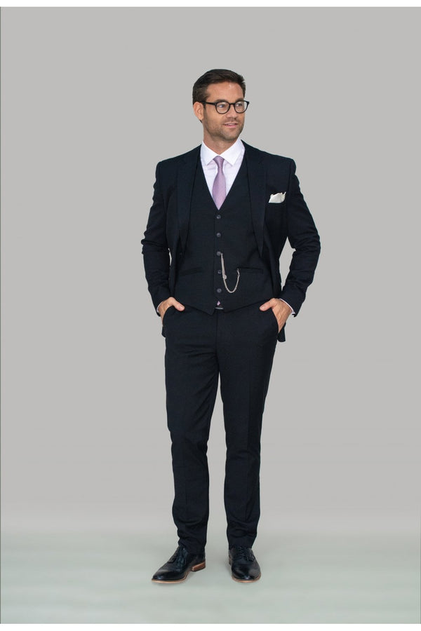 HOUSE OF CAVANI Marco Slim Fit Suit Blazer - BLACK