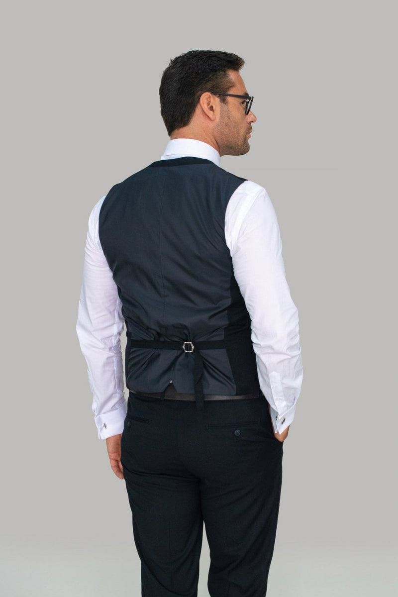 HOUSE OF CAVANI Marco Slim Fit Waistcoat - Black