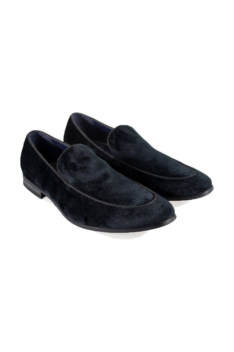 HOUSE OF CAVANI Milan Black Velvet Loafers
