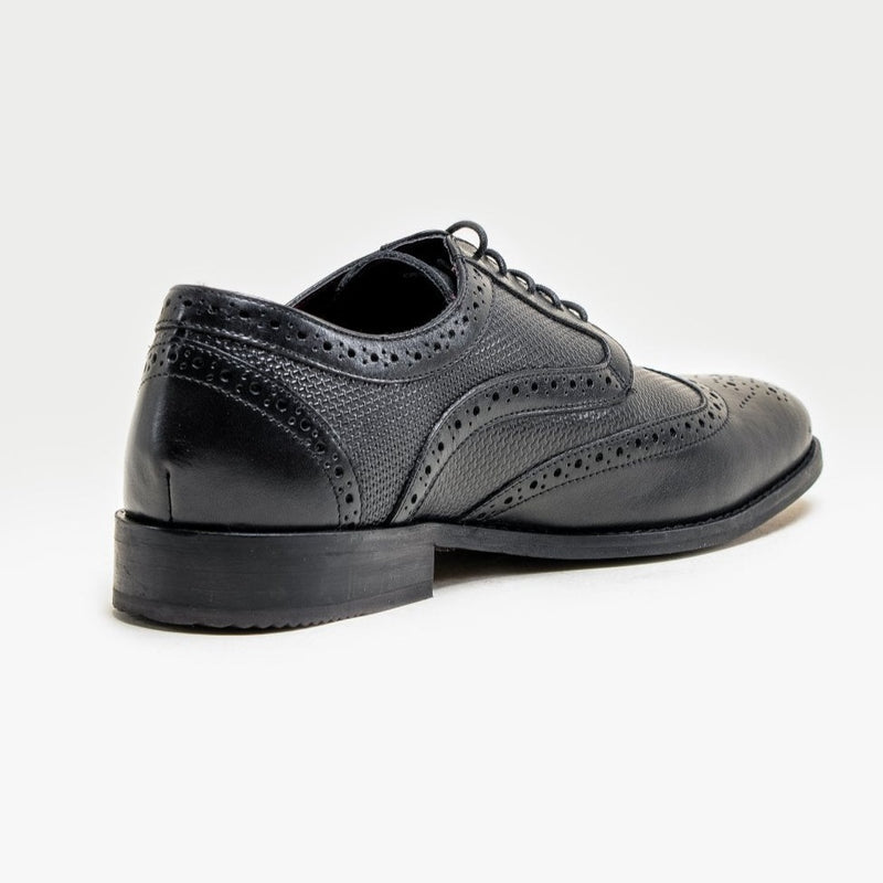 HOUSE OF CAVANI Orleans Brogue Shoe - BLACK
