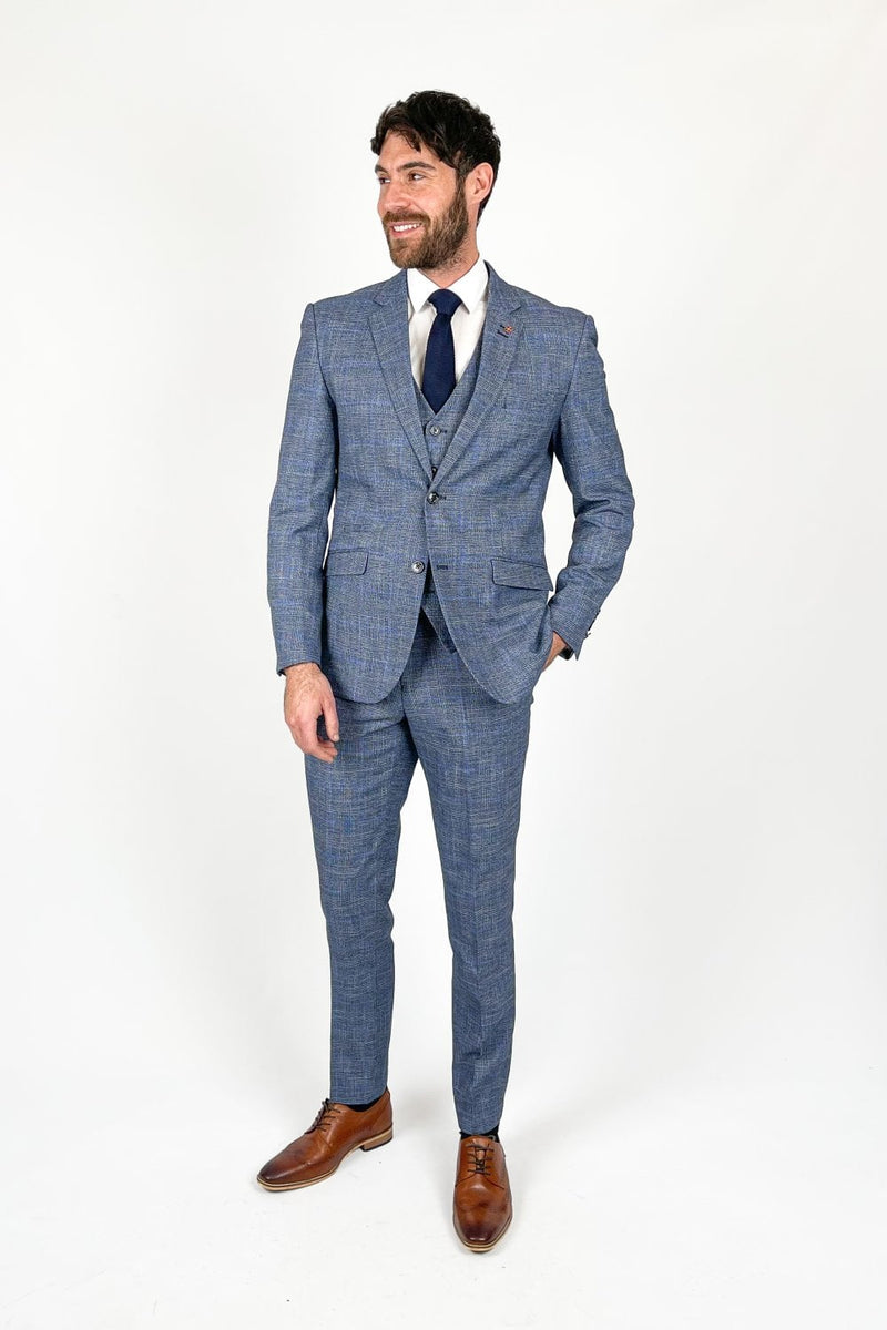 House of Cavani Phantom prince of wales Trouser BLUE CHECK