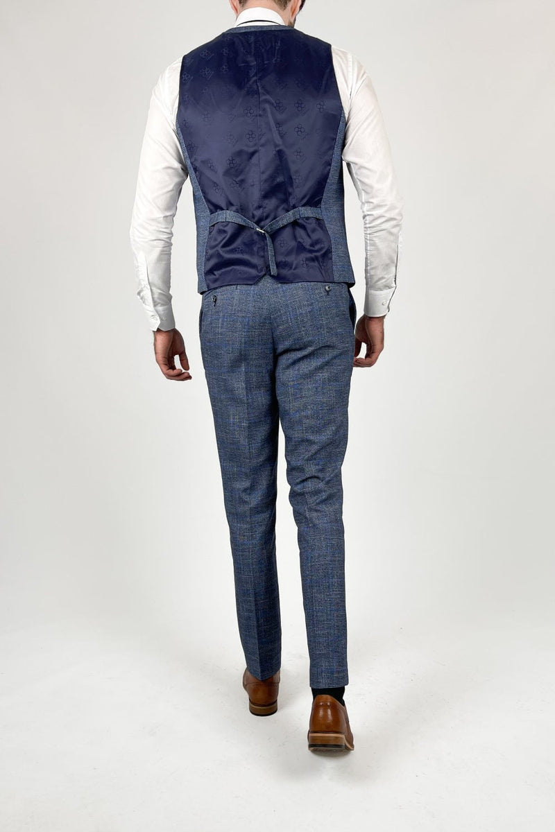 House of Cavani Phantom prince of wales Trouser BLUE CHECK