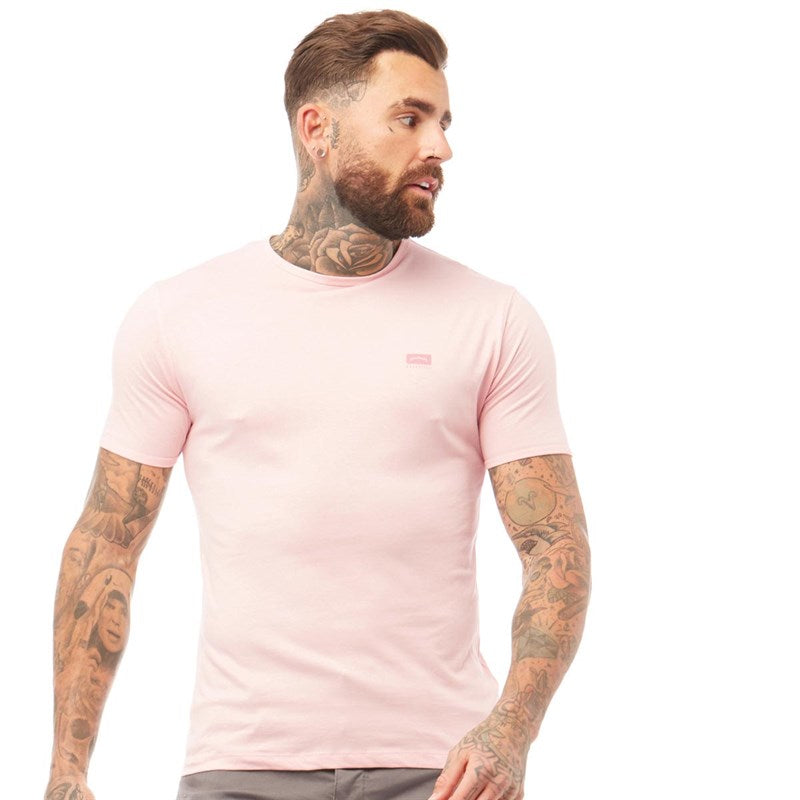 883 Police Hero Mens Cotton T-Shirt in Pink